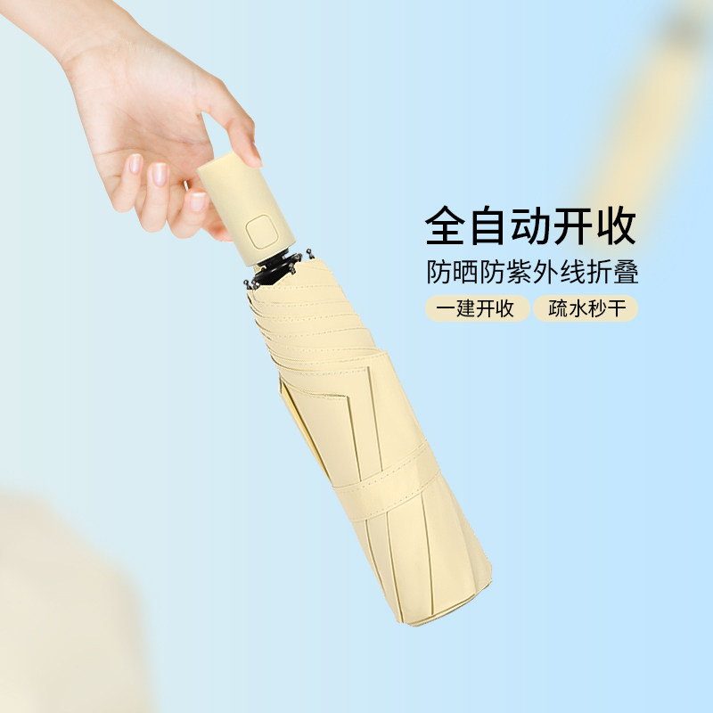 全自动太阳伞黑胶防晒防紫外线图片