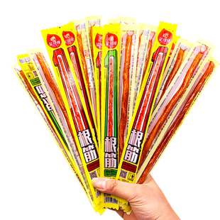 笑辣辣一根筋辣条网红超长牛筋辣条麻辣素牛筋休闲零食小吃批发