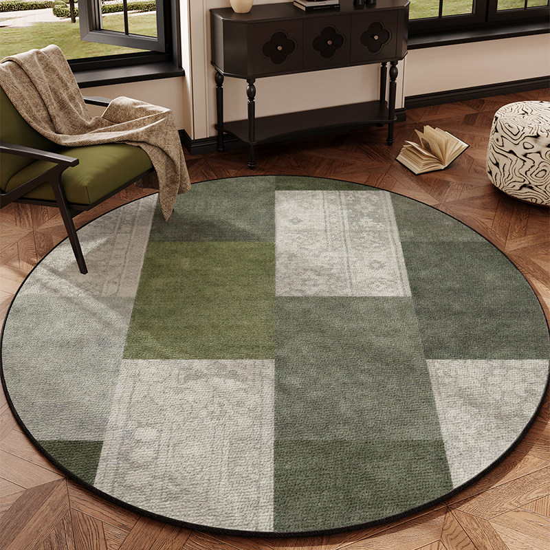 复古圆形地毯电脑椅垫卧室客厅书房地垫法式家用易打理免洗防滑垫,居家布艺,入户地垫,淘宝优惠券,粉丝福利购,淘宝优惠卷