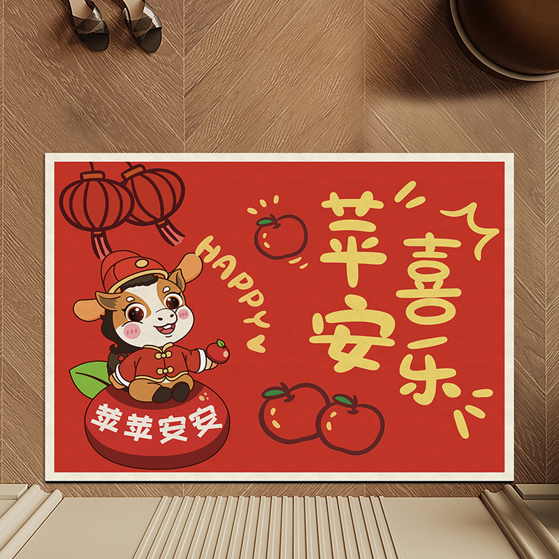 喜庆入户门垫进门地垫可裁剪防滑