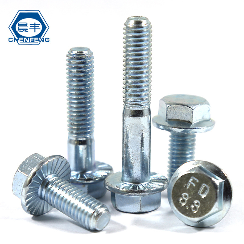 8.8级镀锌六角法兰面螺栓带垫