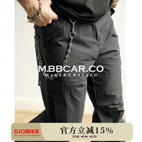 MBBCAR窄幅轻薄美式复古户外登山军事褶皱M65三色伞兵工装裤
