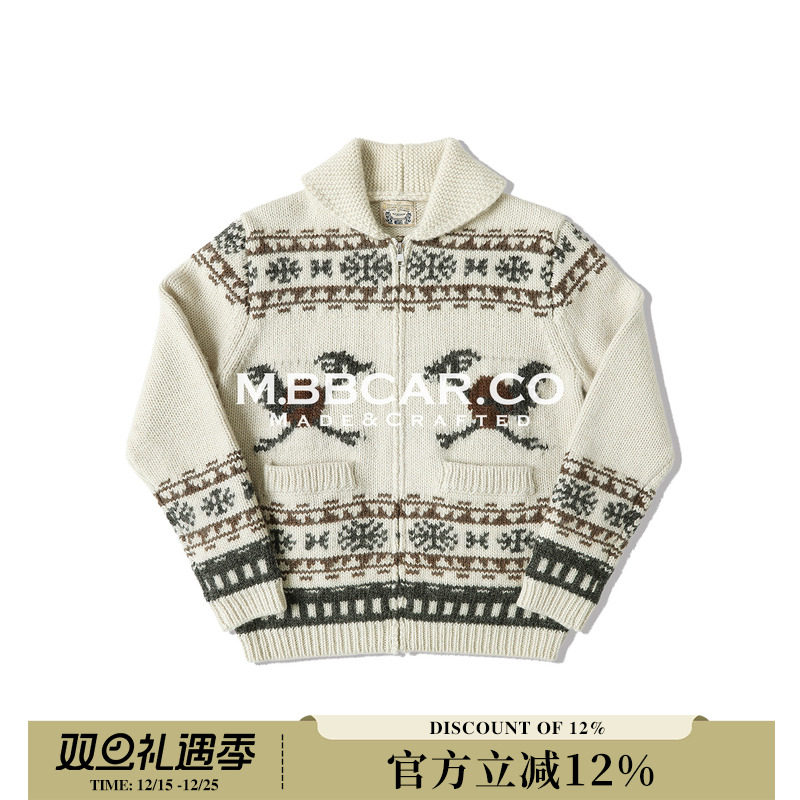 西部走鹃鸟粗纺Bulky羊毛毛衣