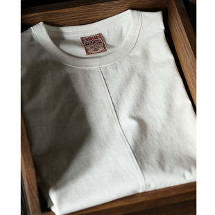 T恤 fit短宽boxy短袖 MBBCAR窄幅230G结构款 中线蜡染斑驳做旧dirty