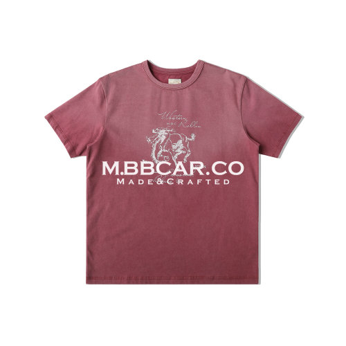 MBBCAR窄幅 西部系列240克日晒水洗西部马术竞技比赛短袖T恤