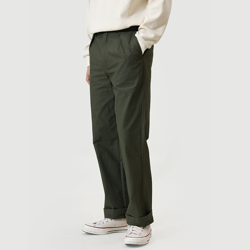 Mbbcar窄幅斜纹工装休闲裤