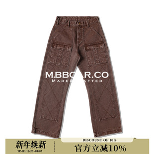 赤耳帆布边境裤 MBBCAR窄幅 VTG系列红泥洗水拓荒伐木双膝705工装