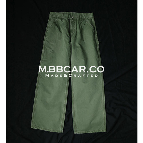 MBBCAR窄幅 重磅NewVintage破坏水洗b11宽松直筒做旧伐木工工装裤