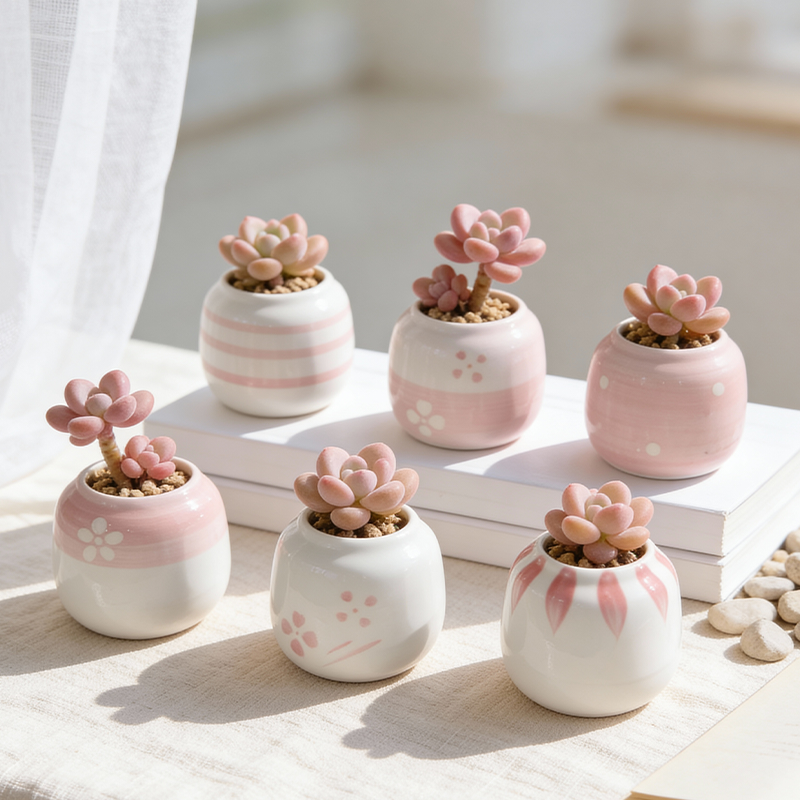 陶瓷多肉花盆创意可爱圆形小花盆彩绘手绘办公室桌面装饰老桩盆栽,鲜花速递/花卉仿真/绿植园艺,花盆,淘宝优惠券,粉丝福利购,淘宝优惠卷