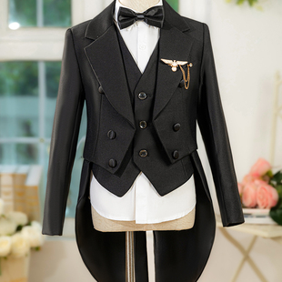 儿童燕尾服西装套装男童高端钢琴考级演出服小提琴指挥演奏服礼服