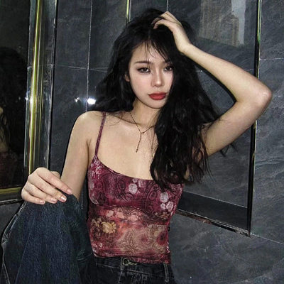 2025 Women's Casual Printed Small Sling Sexy Outer Wear Vest