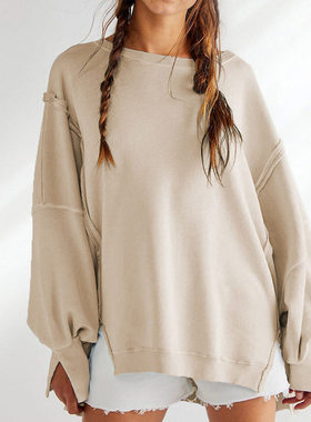 New Crew Neck Sweater Women's Sports Bottoming Shirt T-shirt