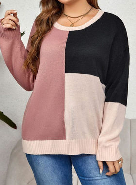 Warm sweaters for autumn winter women tops大码XL-3XL女装毛衣