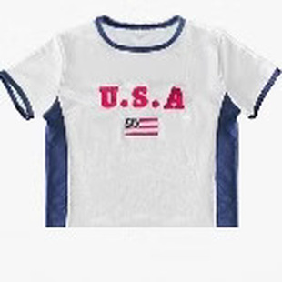 Short sleeved T-shirt Y2K round neck base for women