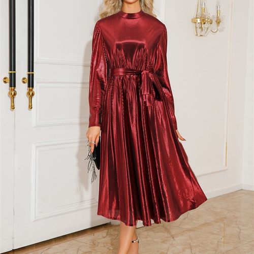 Autumn-Winter Long Sleeve Evening Gown for Women长袖宴会礼裙