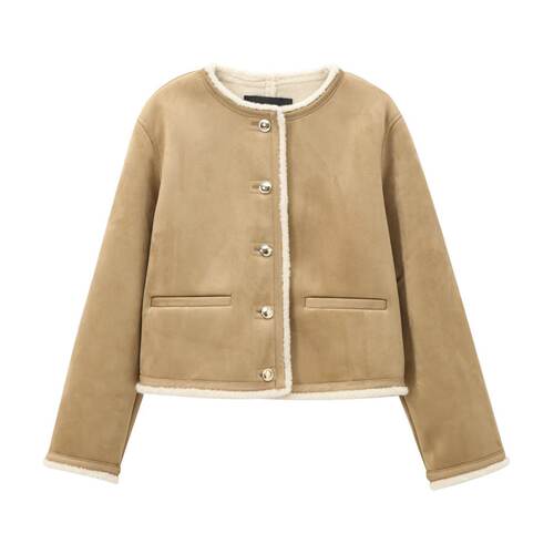 2025 INS Fashion Metal Button Double-sided Jacket Women Coat