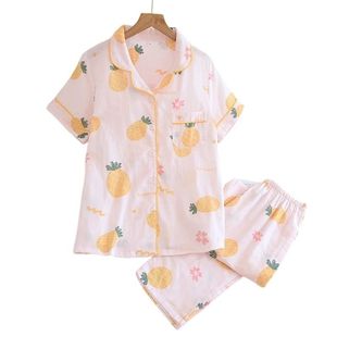 print flowers pajama set casual 水果花卉印花睡衣套装 fruits