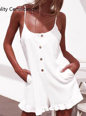 female jumpsuit Casual ladies short overalls playsuit