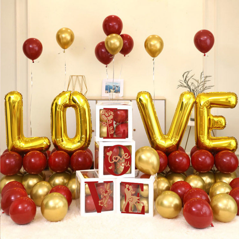 婚房布置套装创意浪漫love气球生日用品装饰结婚告白婚礼婚庆场景
