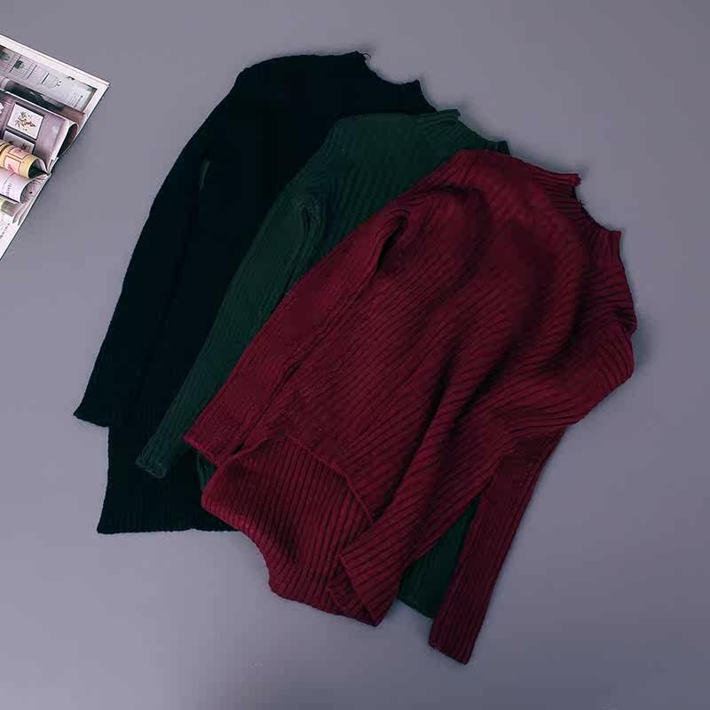 Winter new Half a Irregular Sweater Korean Edition Self cultivation sweater lady jacket Solid Base coatin the Women's clothing/Boutique , Wool sweater  category - from Buy2taobao.com to provide professional Taobao agent buy service