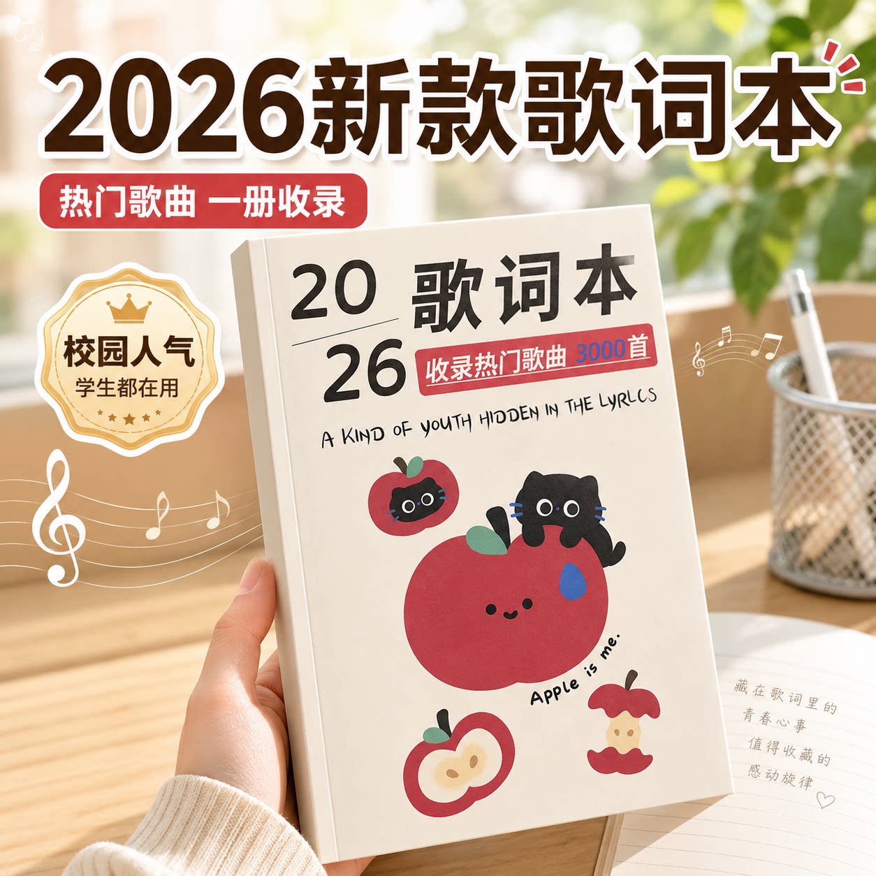 2026新款歌词本流行歌曲初高中学生免抄音乐书全集笔记本收藏记录