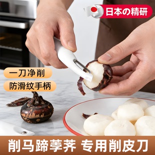 削马蹄专用刀荸荠专用削皮刀多功能不锈钢小刀可携式水果刨皮刀