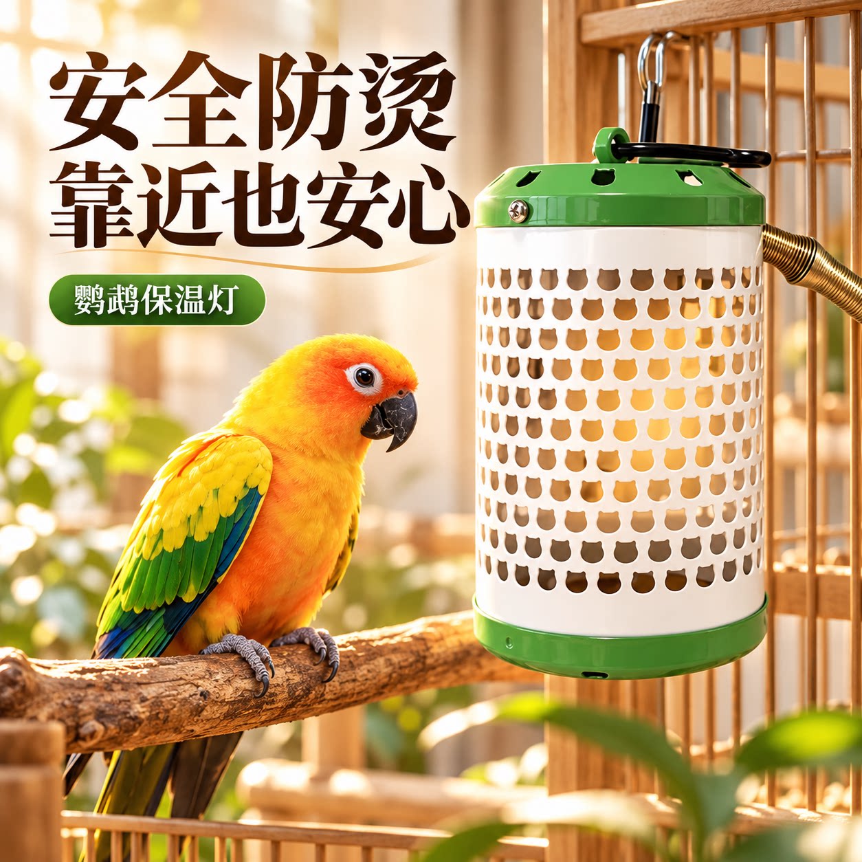 鹦鹉保温灯鸟类保温过冬神器芦丁鸡陶瓷加热灯暖灯鸟笼恒温加热器
