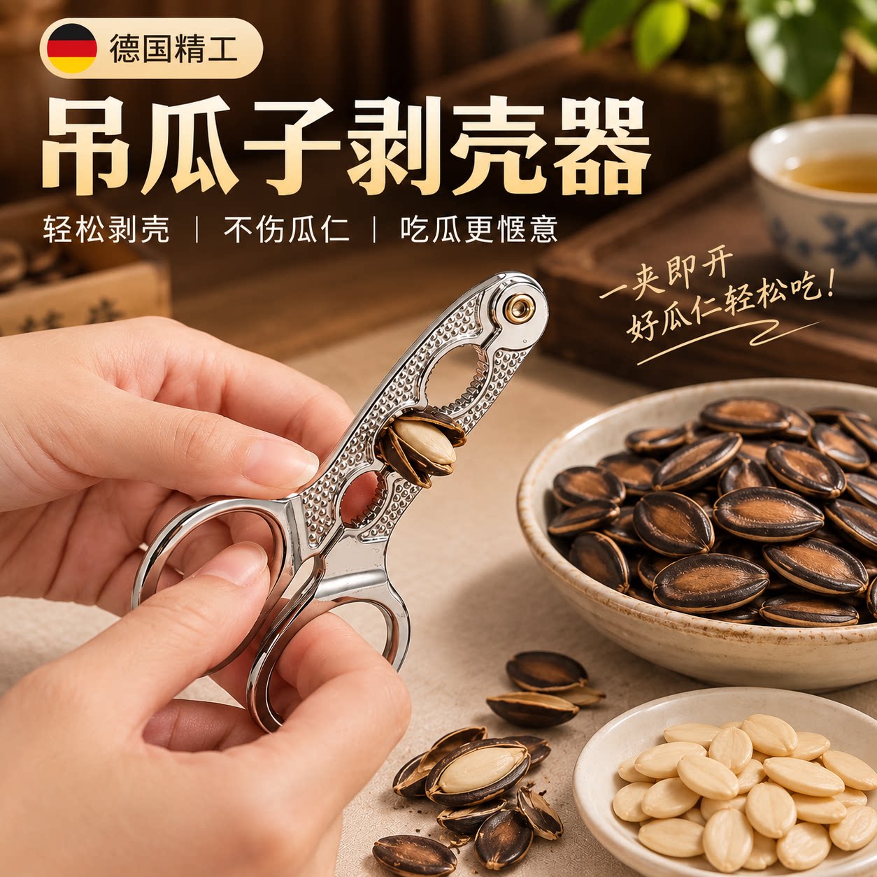 德国吊瓜子剥壳器嗑瓜子神器剥瓜子工具开西瓜子开葵花籽松子钳子