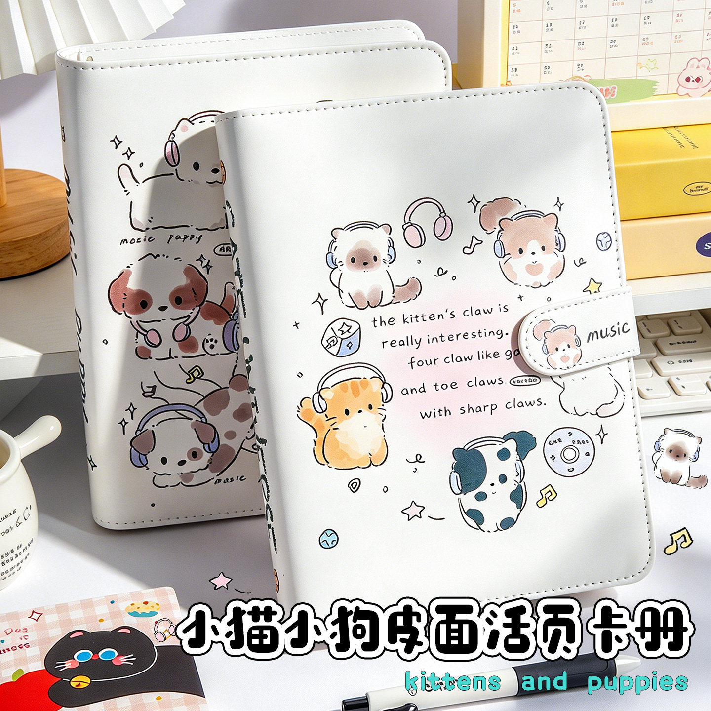 拍立得相册小卡收纳册a5卡册内页明星爱豆周边卡片收纳本3寸四宫格可拆卸活页式收藏册高颜值ins风收集册卡套