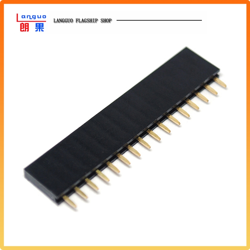 16P单排母母座2.54间距1*16P