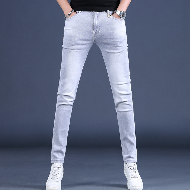 潮牌韩版长裤牛仔裤网红刺绣