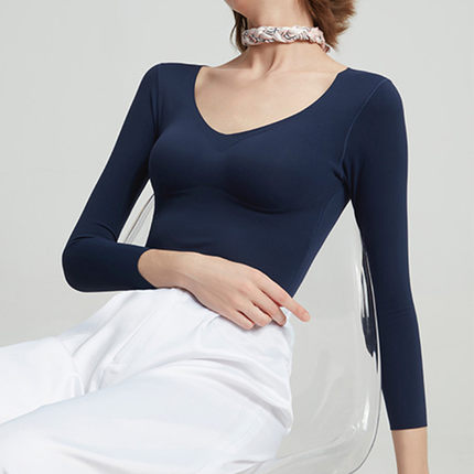 kissy保暖内衣如自带胸垫无痕打底衬紧身防滑睡衣吻旗航店官方新