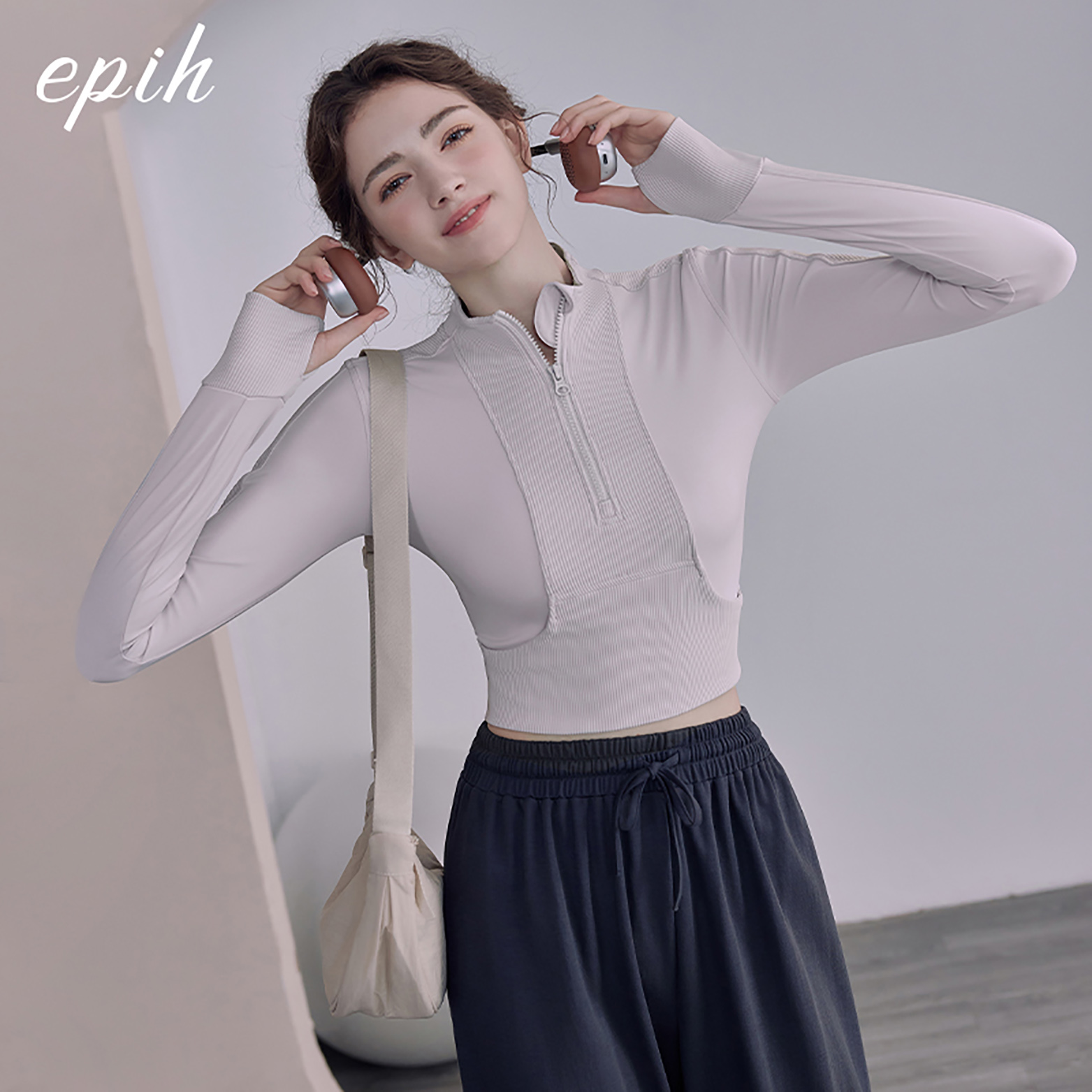 瑜伽服上衣女秋冬高级感健身衣运动服普拉提跑步长袖套装2023新款