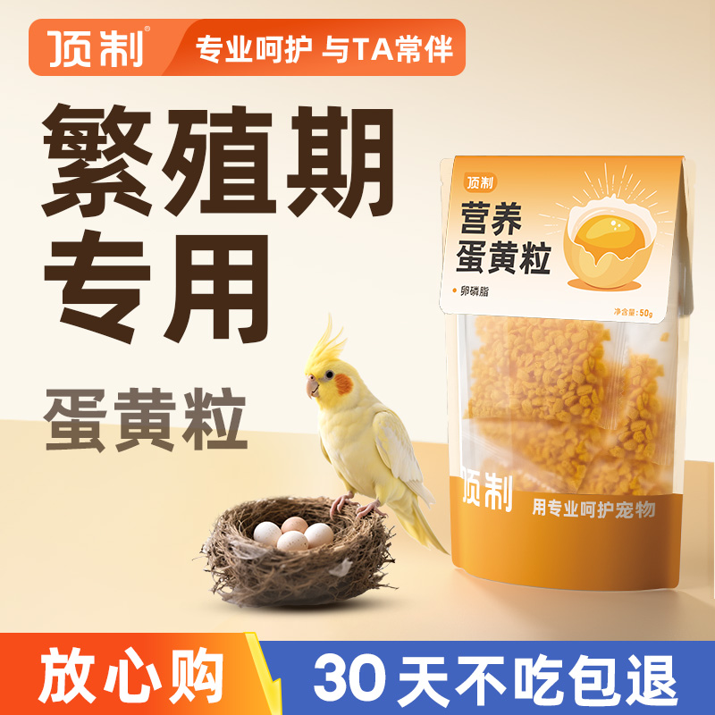 顶制鹦鹉蛋黄粒繁殖期促新羽成长