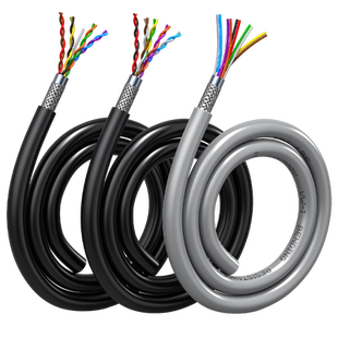 纯铜9芯15芯25芯屏蔽线DB9串口线多芯连接线双屏蔽PLC控制线26AWG