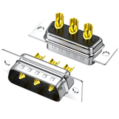 40A大电流插头带金属外壳3针电源