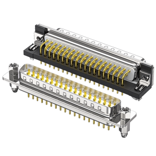 DP37公头dR37焊板接头焊板式弯针插头直针 双排DB37针 串口插板式