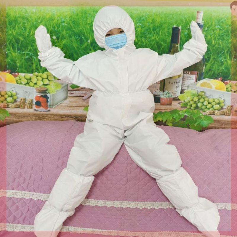 Full set of protective clothing gloves civil thickened anti splash travel clothing travel special small anti chemical clothing