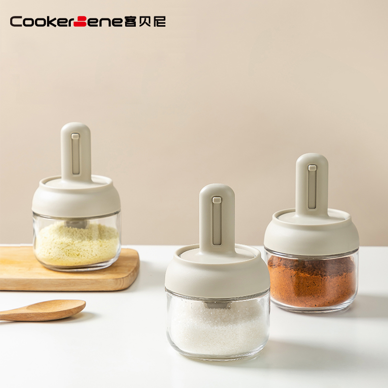 cookerbene勺盖一体调料盒调味瓶