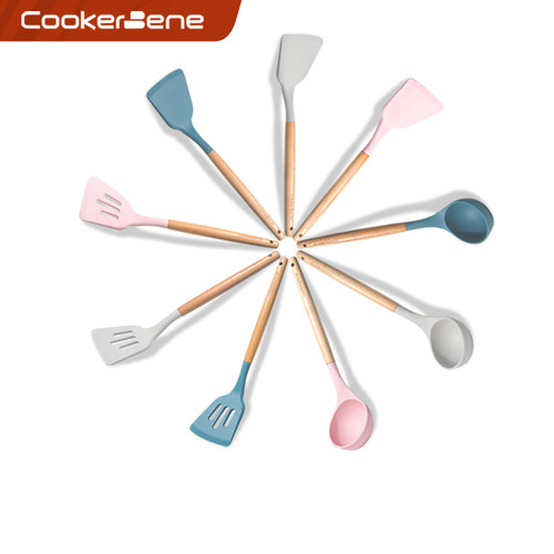 cookerbene不粘锅专用铲长柄汤勺