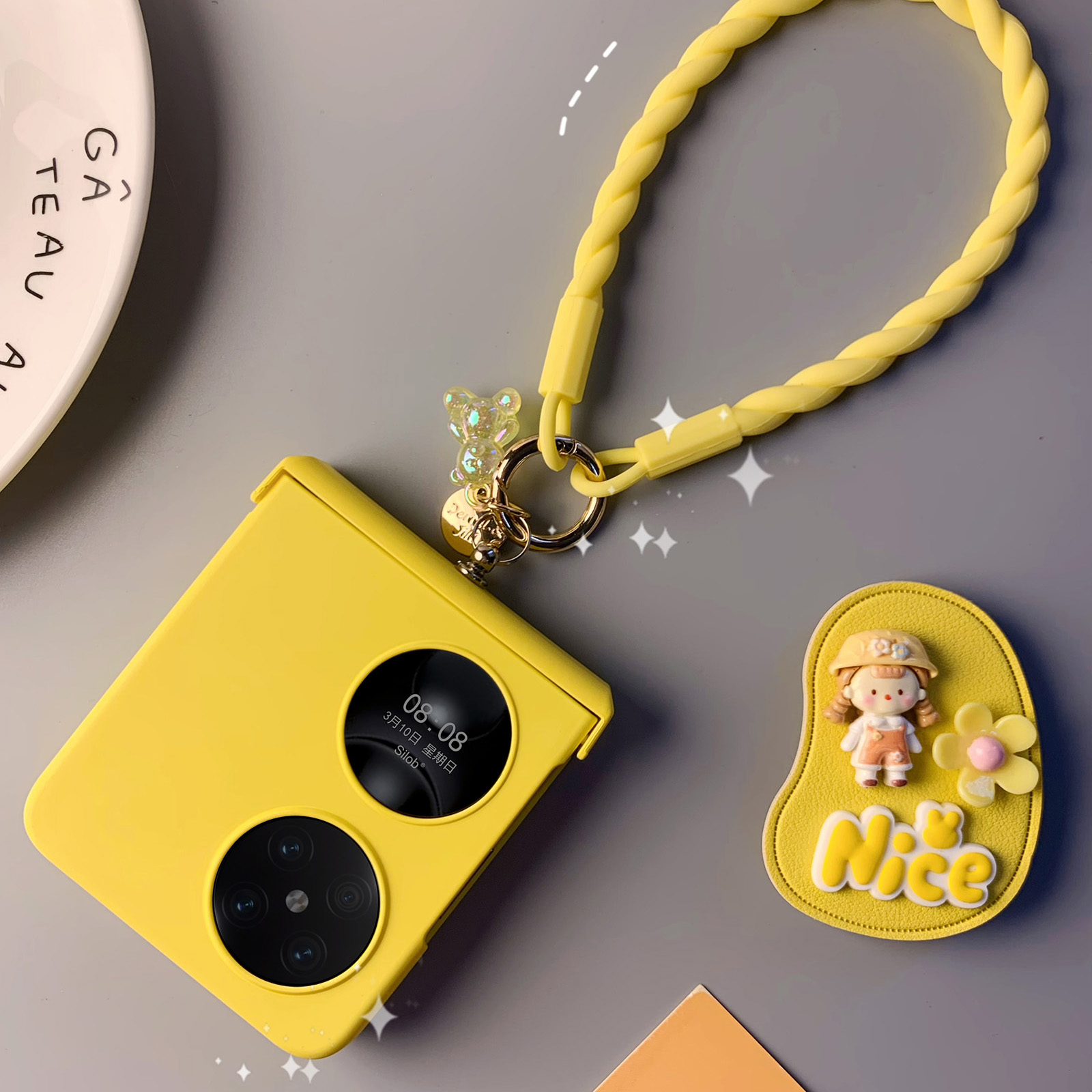 华为pocket2磨砂全包手机壳