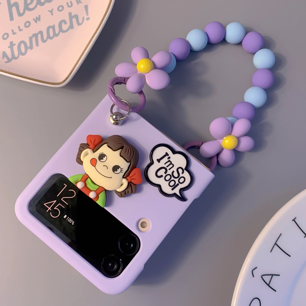 三星ZFlip3/4磨砂亲肤手感手提壳