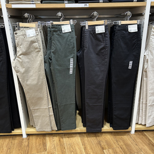 东吉U家 弹力休闲长裤 男士 纯色全棉简约百搭商务直筒裤 时尚 推荐