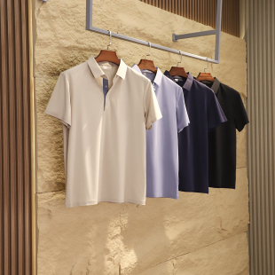 迪特平替~冰感科技面料~夏季男士无痕压胶高端运动速干短袖POLO衫