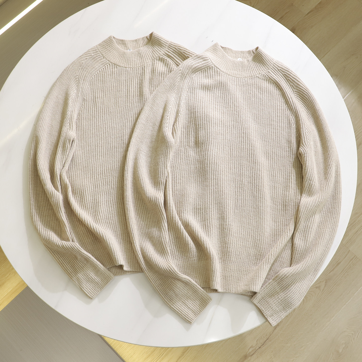 【东吉U家】少量捡漏~秋冬男女纯色加厚保暖半高领套头毛衣针织衫