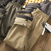 高端防风雨雪加厚加绒保暖松紧腰直筒冲锋加绒裤 俄单户外 冬男士