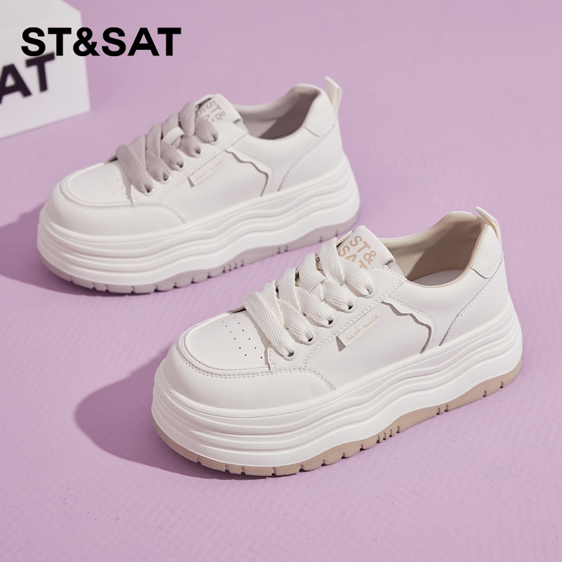 星期六软底小白鞋女休闲厚底板鞋