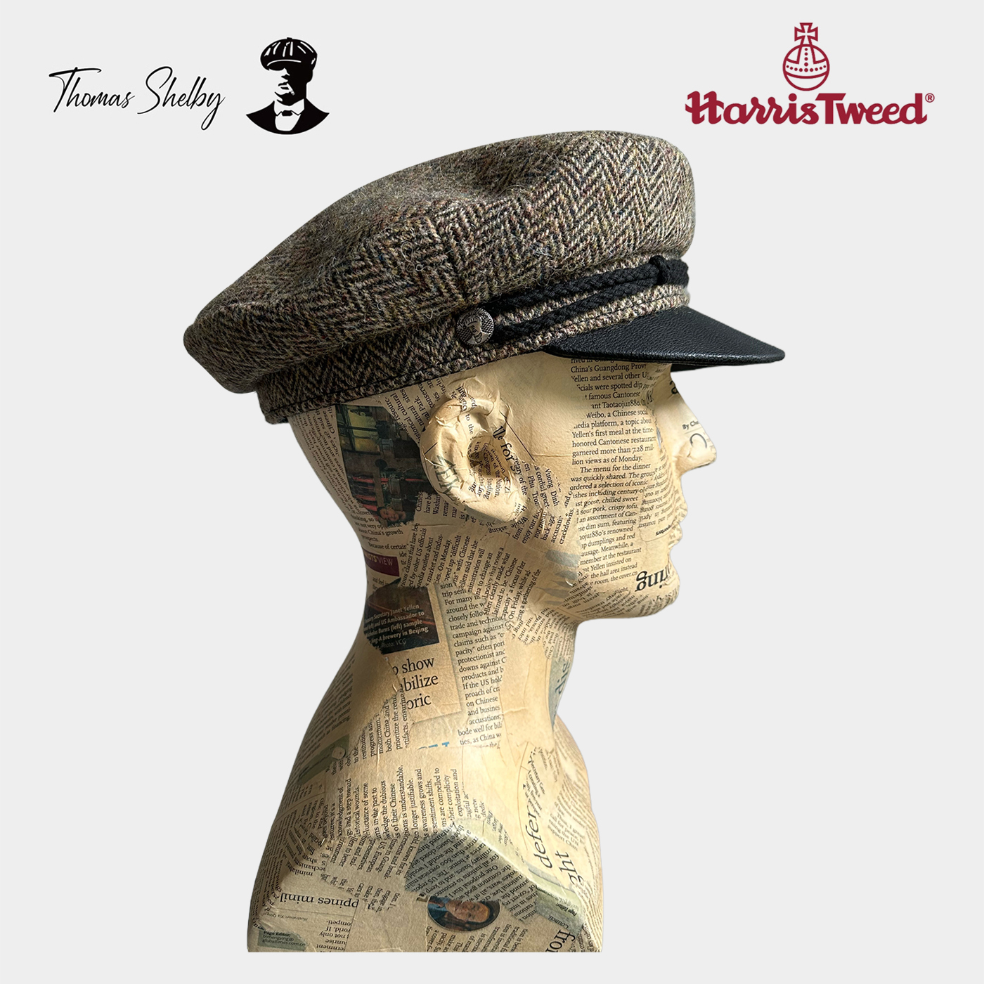 哈里斯HarrisTweed海军帽鸭舌帽