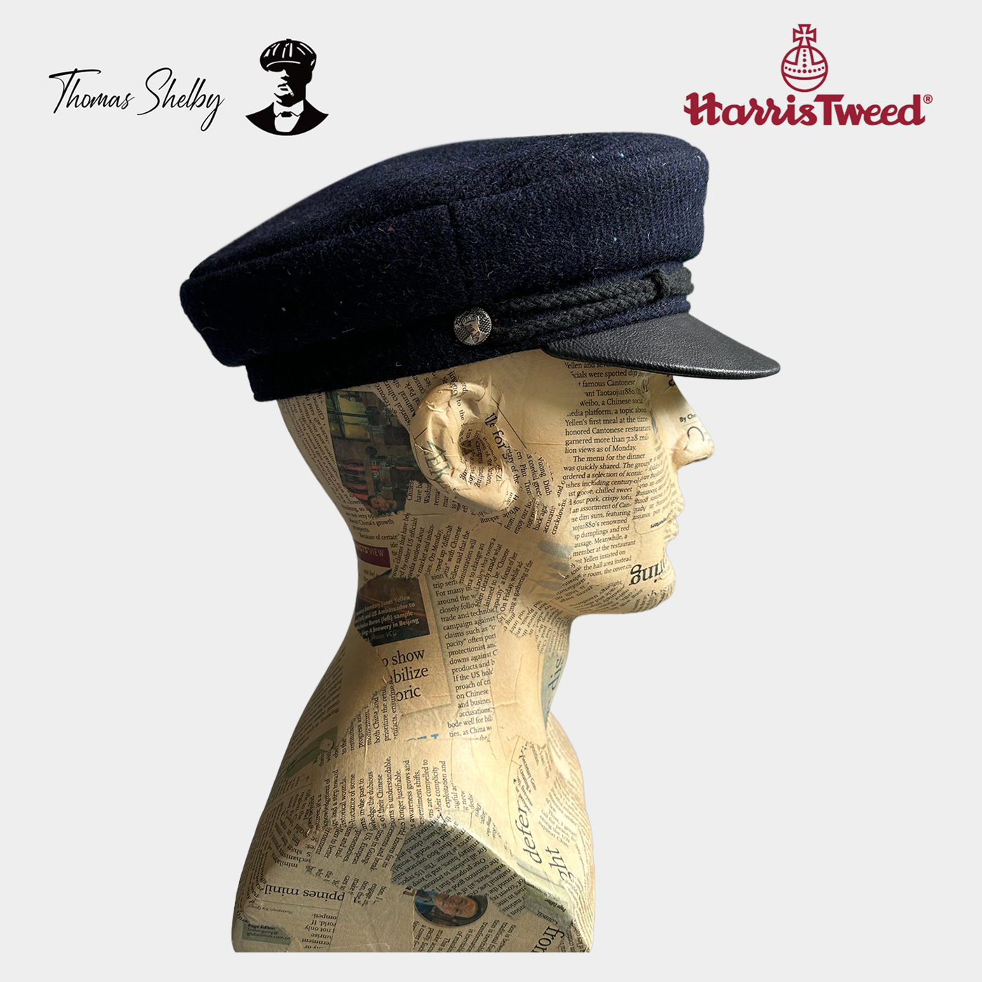 哈里斯HarrisTweed海军帽鸭舌帽