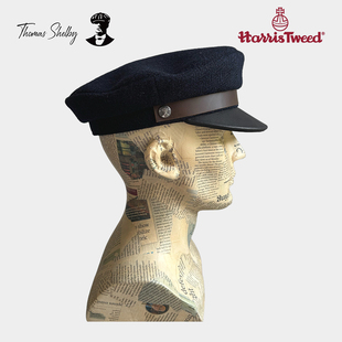 正品授权Thomas Shelby海军帽鸭舌帽选用哈里斯Harris Tweed面料